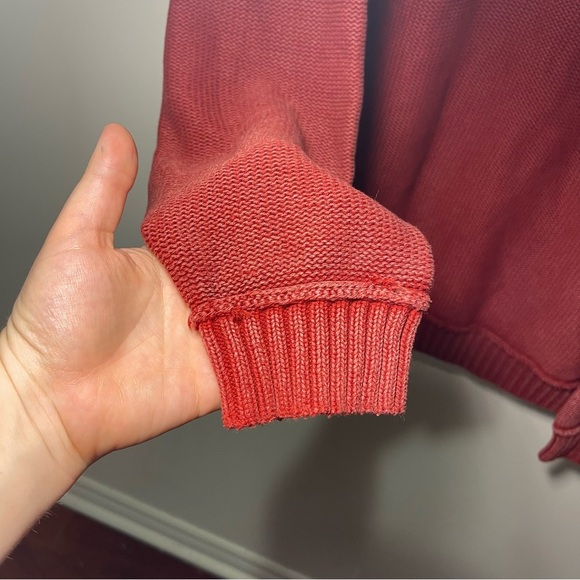 Tommy Bahama Men’s Red Cotton Quarter-Zip Pullover Sweater XL fisherman nautical - Picture 6 of 12